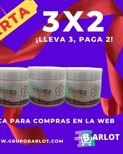 Promo compra 2 paga 3 concha de nacar rosa mosqueta Rincon Natural