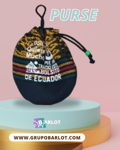 Monedero tejido tipo bolsa