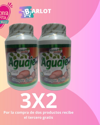 Promo de aguaje compra 2 y recibe 3 productos rincón natural