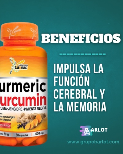 Tumeric y Curcumin 500mg Labmac Rincon Natural